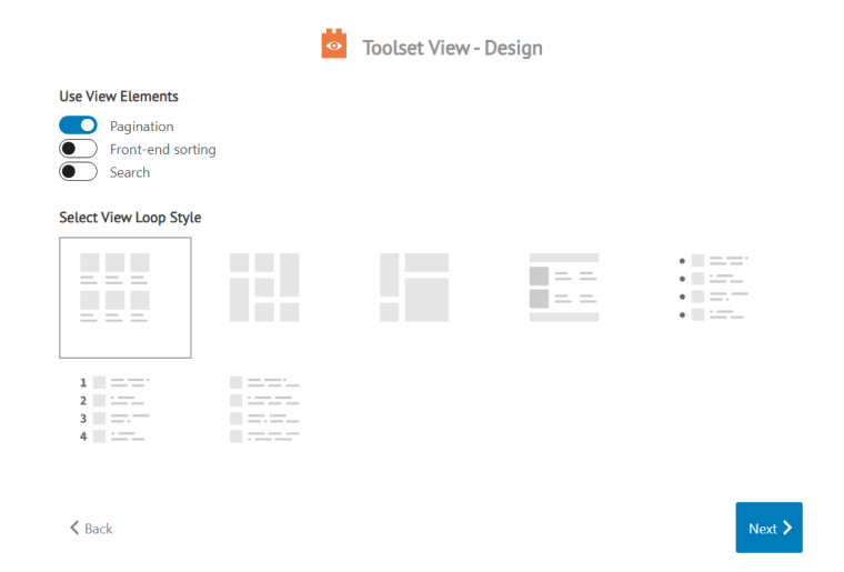 WordPress loop layout