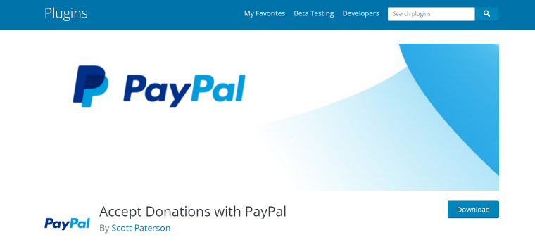 Easy PayPal Donation plugin homepage