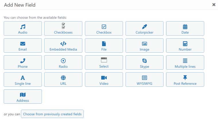 custom fields