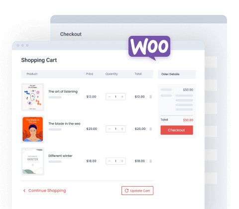 custom shopping cart and checkout page templates