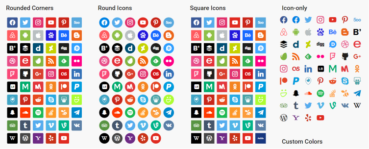 Social Icons Widget and Block by WPZOOM