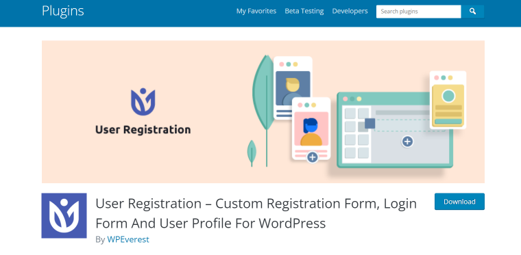 user registration plugin