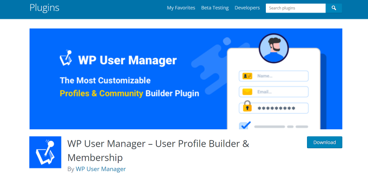 wp user manager plugin