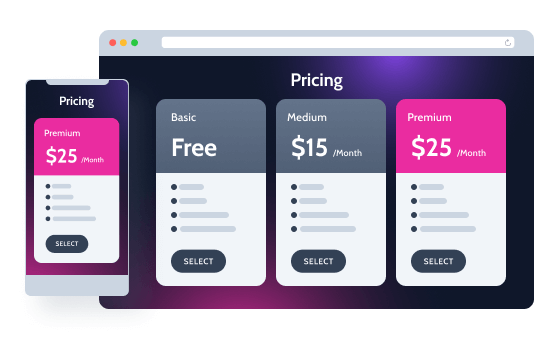 responsive pricing table