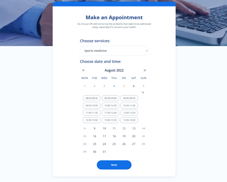 appointment booking form wp