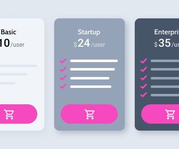 column layout for pricing table