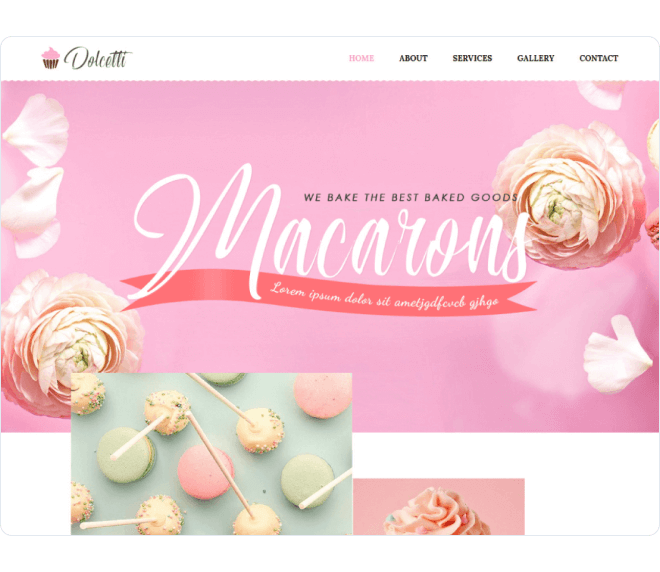 Dolcetti — cakery Elementor template