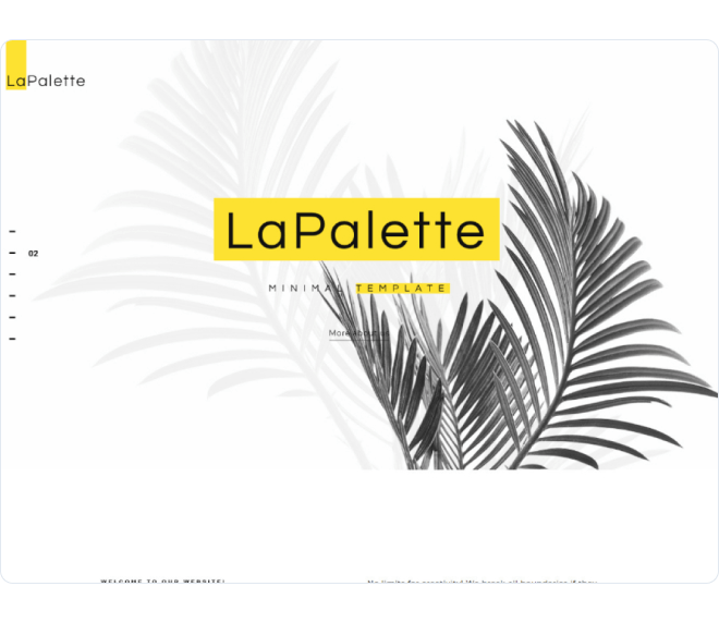 Lapalette — creative minimal Elementor template