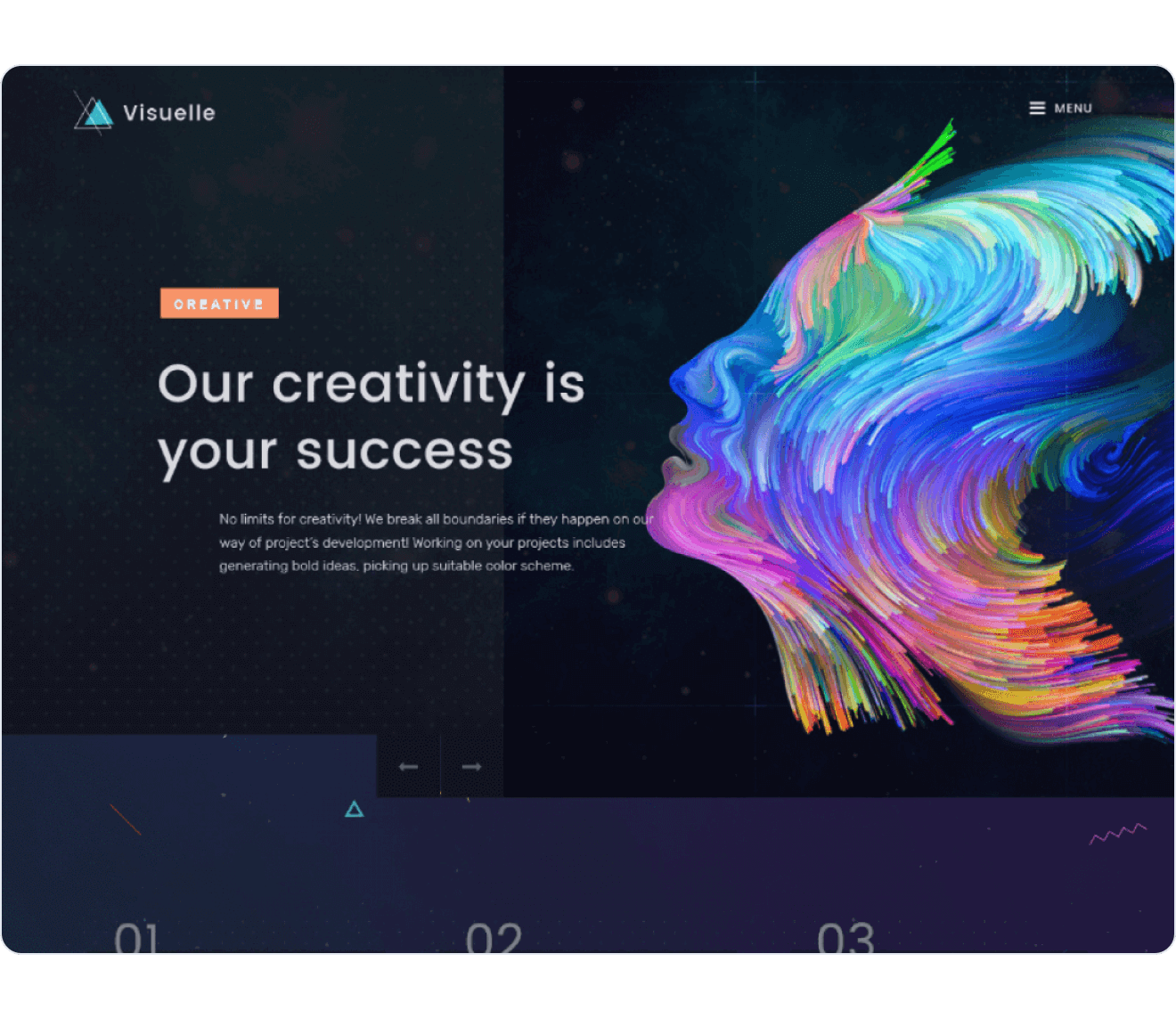 Visuelle | Creative Mondrianism Elementor Template