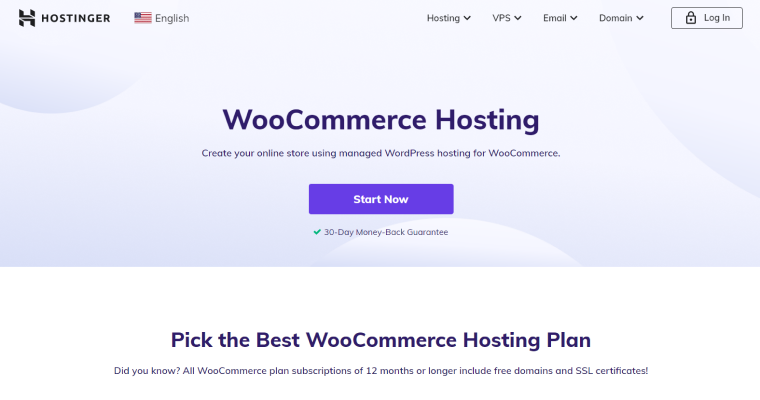 hostinger woocommerce hosting