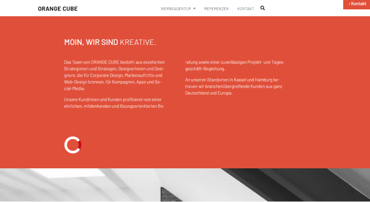 Orange Cube WordPress agency website