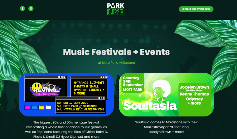 park live kent example