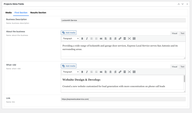 meta fields example