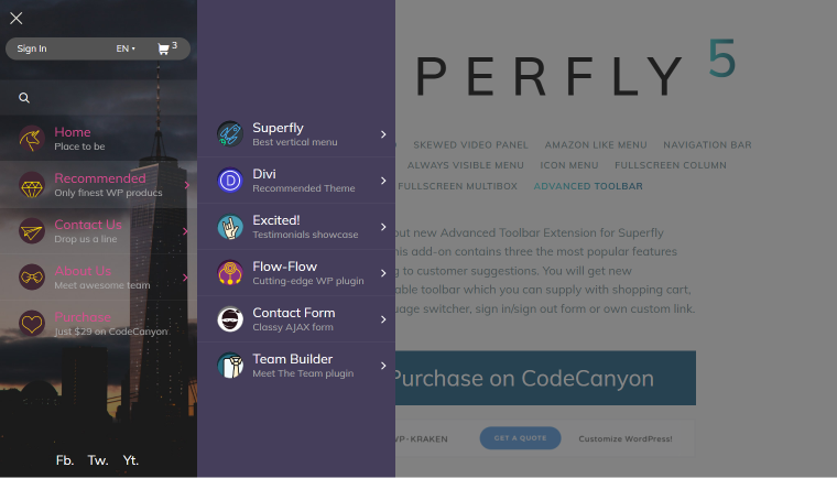 superfly menu plugin