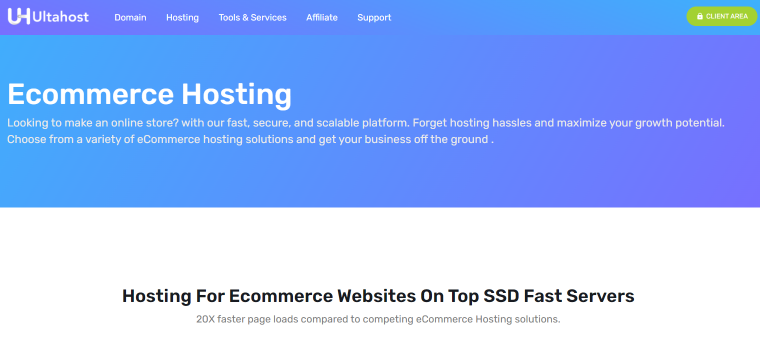 ultrahost woocommerce hosting