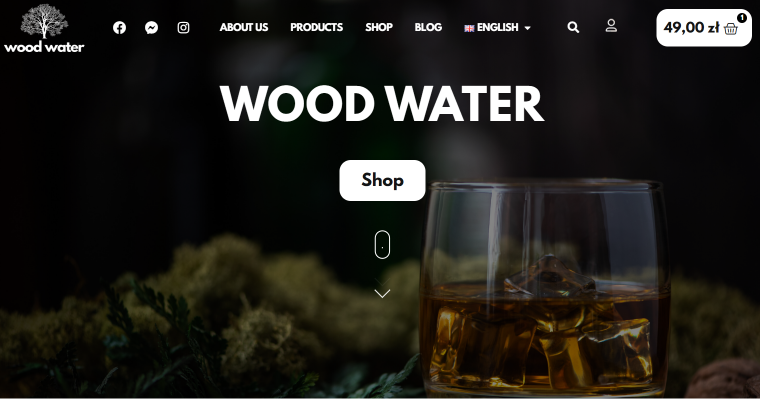 Wood Water homepage