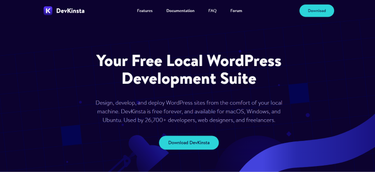 DevKinsta local WordPress