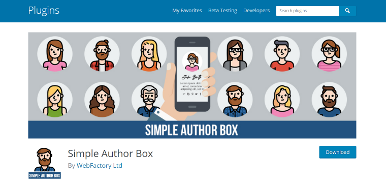 Simple Author Box plugin