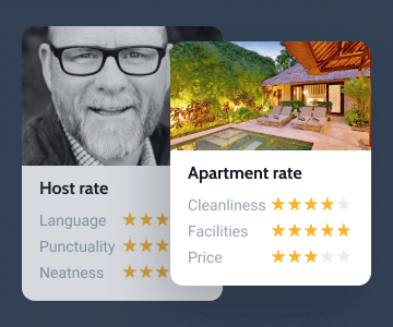 star-rating scale on host and apartment pages