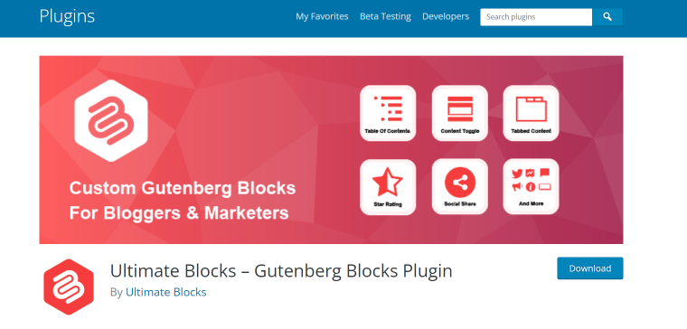 ultimate blocks wordpress plugin with faq block