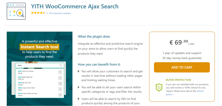 Домашняя страница плагина YITH WooCommerce Ajax Search