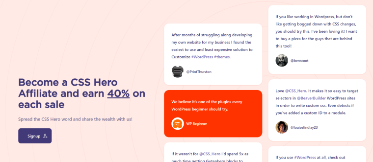 CSS Hero Affiliate Program