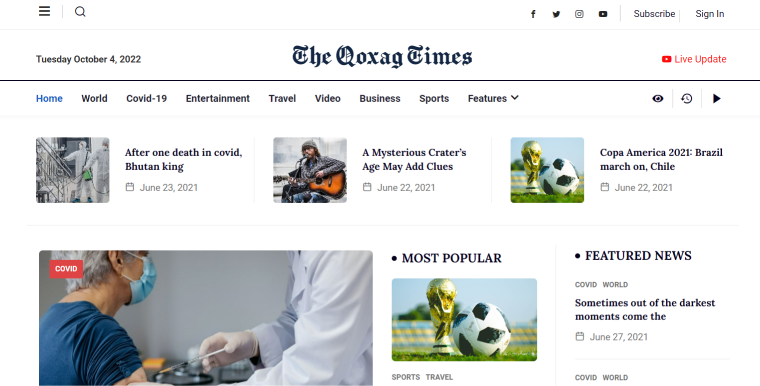 Qoxag wp themes for news websites