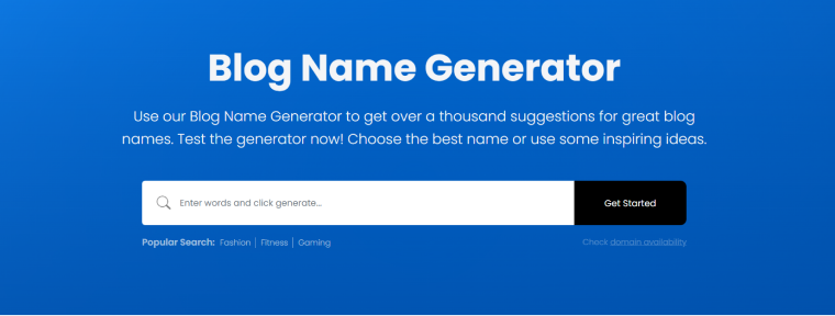 Free Business name generator for blogs