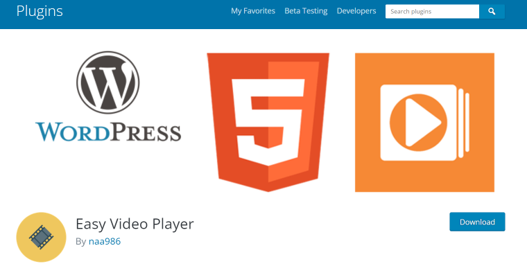 easy video player wordpress plugin