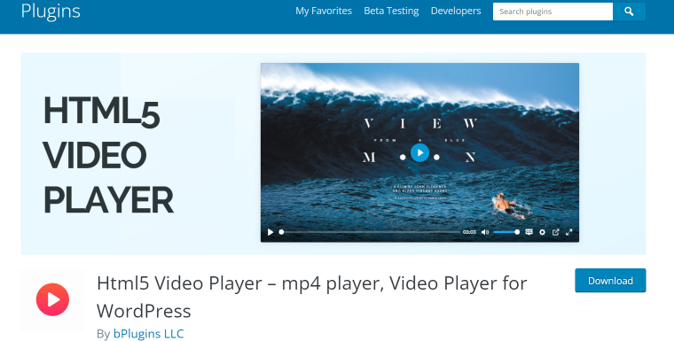 html5 video player wordpress plugin