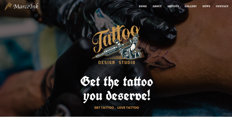 Creative Tattoo wordpress theme
