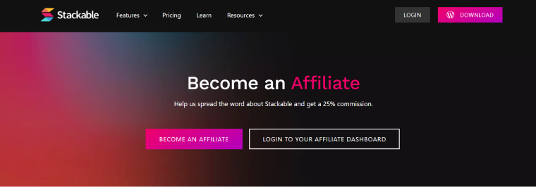 Stackable affiliate program