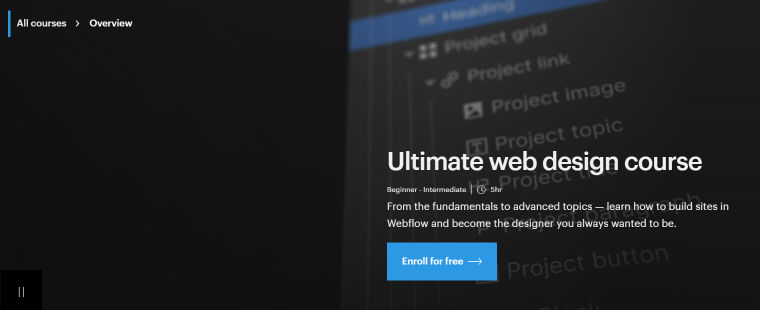 Ultimate Web design course homepage