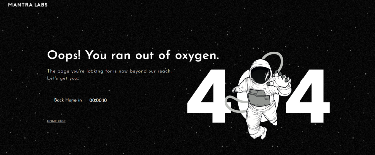 анимированная страница 404