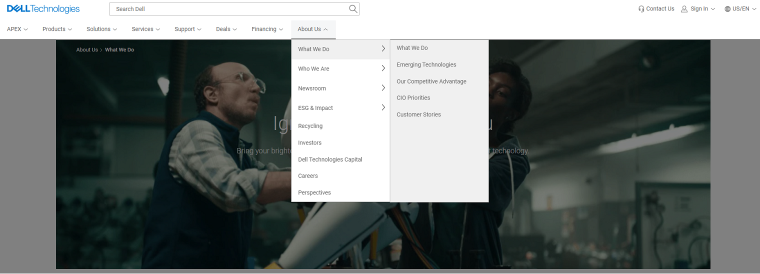 dell about us page