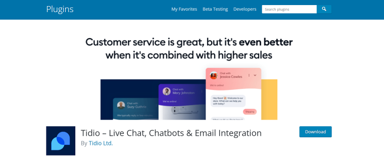 tidio – live chat, chatbots & email integration