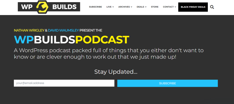 Wpbuilds podcast by David Waumsley and Nathan Wrigley
