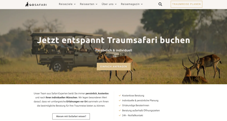 safari rental website
