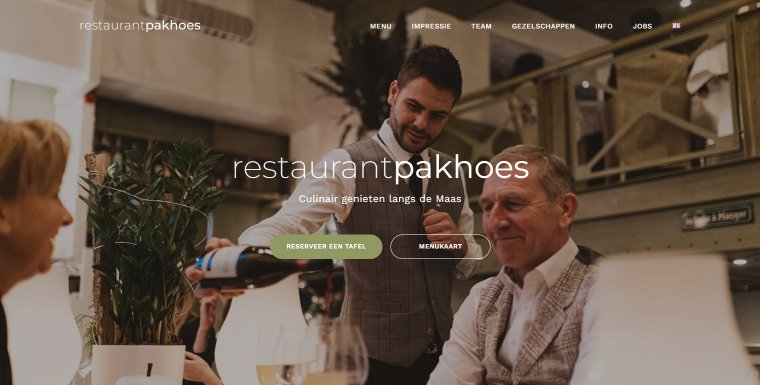 веб-сайт ресторана, сделанный с помощью croco