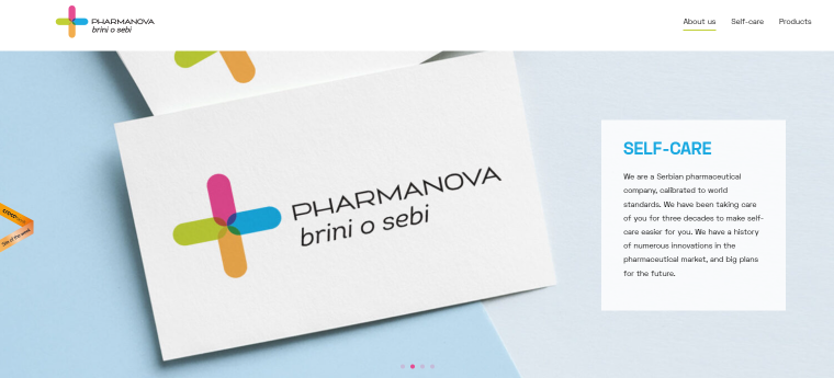 pharmaceutical website made with croco