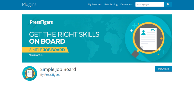 simple job board plugin