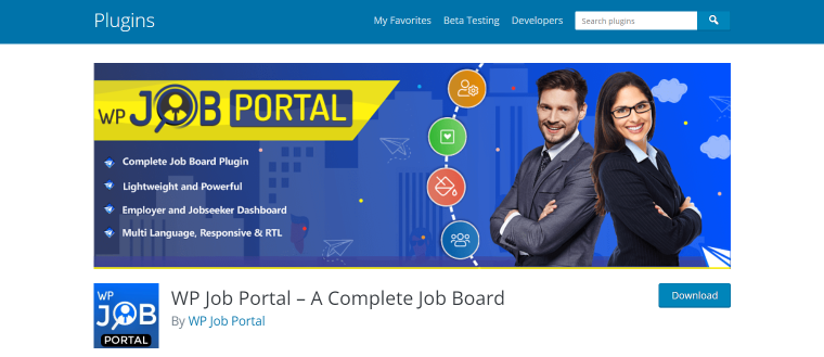 wp job portal plugin homepage