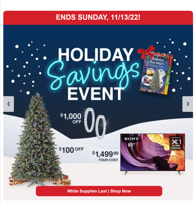 Costco holiday website design