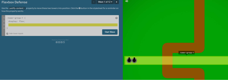 flexbox defense online coding game