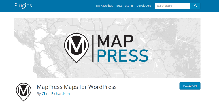 Домашняя страница плагина MapPress