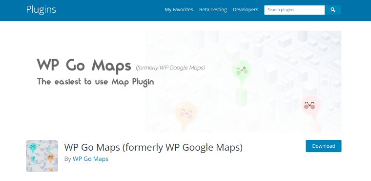 Домашняя страница плагина WP Go Maps