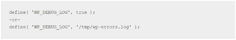 define wordpress debug log