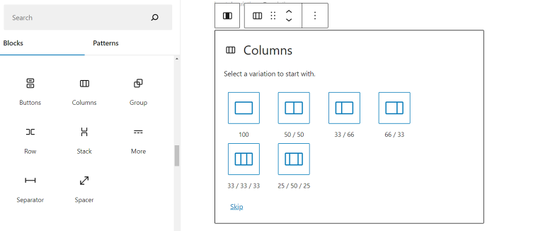 jetformbuilder columns block