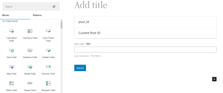 jetformbuilder wordpress form interface