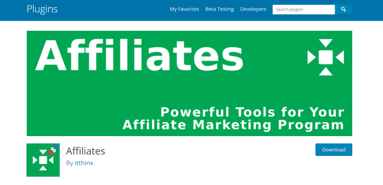 affiliates by itthinx wordpress plugin